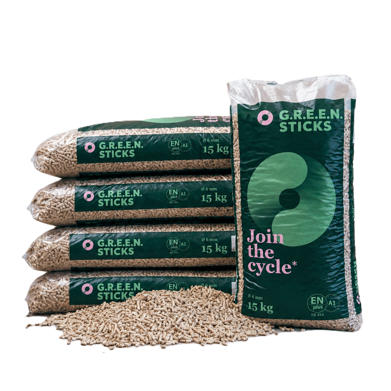 GREENSTICKS Pellets ENplus A1 960kg 15kg