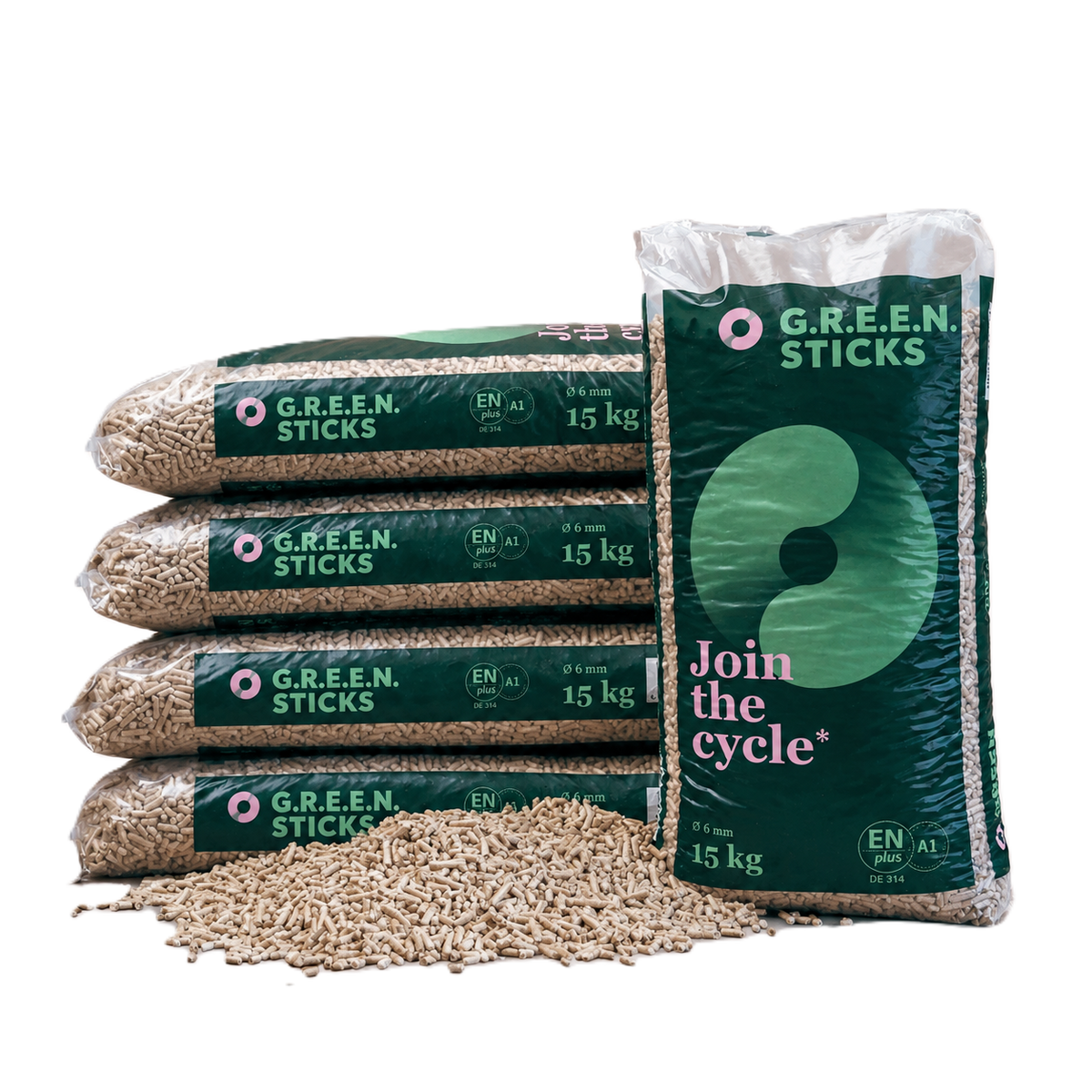 GREENSTICKS Pellets ENplus A1 960kg 15kg